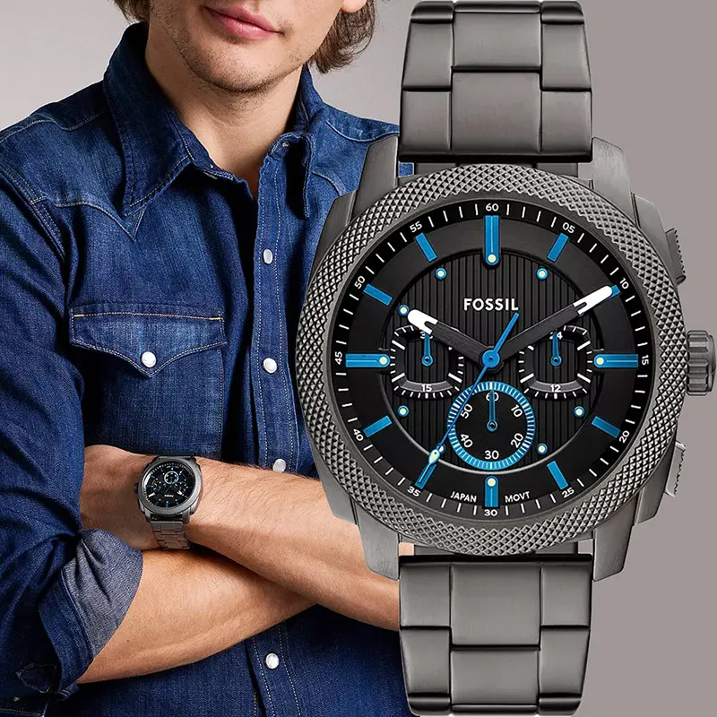 Fossil Machine Chronograph Black Dial Men's Watch- FS6098